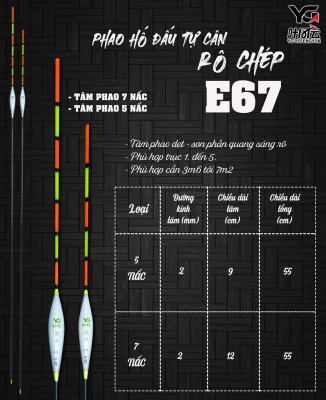 Phao hố đấu rô chép E-67